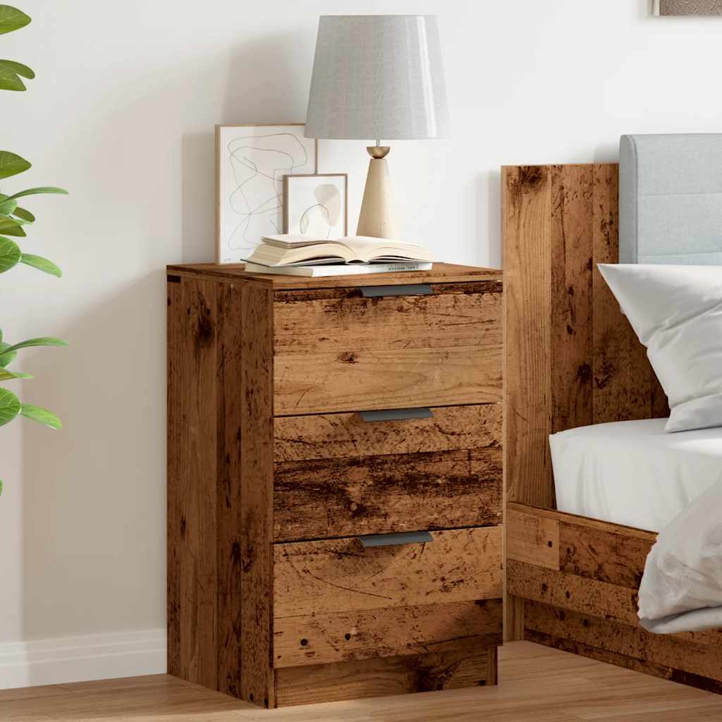 vidaXL Noptiere, 2 buc, lemn învechit, 40x36x65 cm, lemn prelucrat