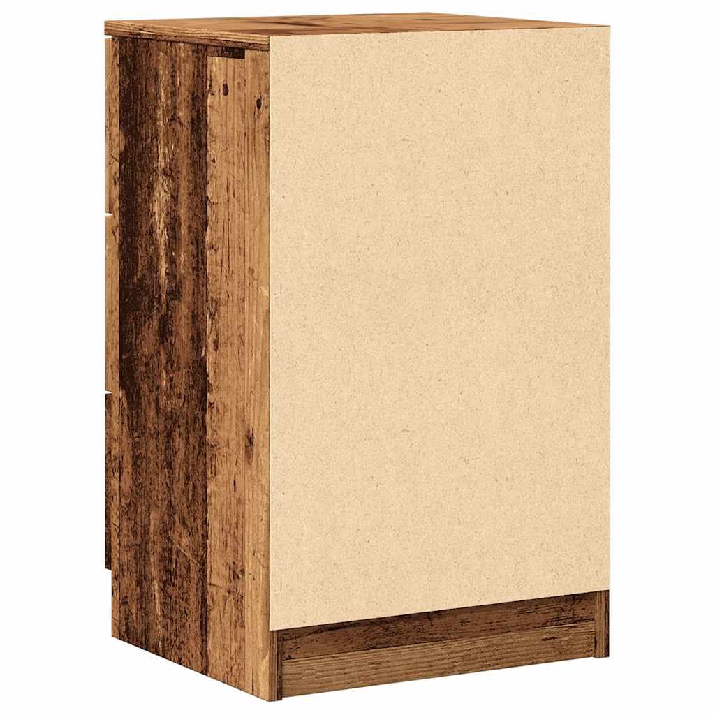 vidaXL Noptiere, 2 buc, lemn învechit, 40x36x65 cm, lemn prelucrat