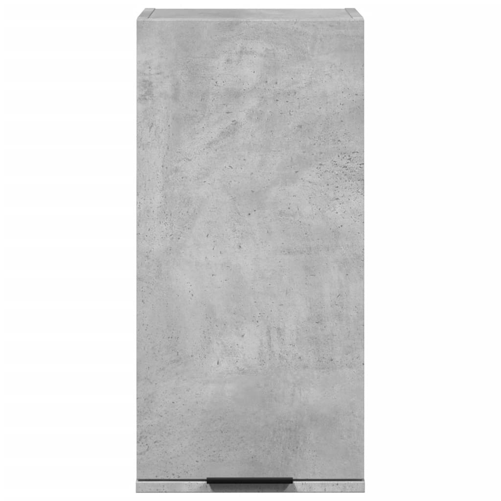 vidaXL Dulap de baie montat pe perete, gri beton, 32x20x67 cm