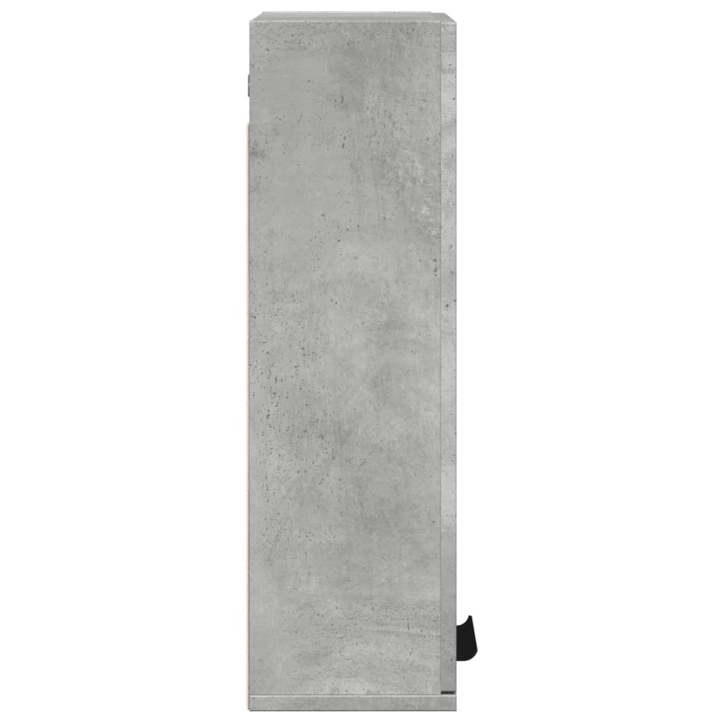 vidaXL Dulap de baie montat pe perete, gri beton, 32x20x67 cm