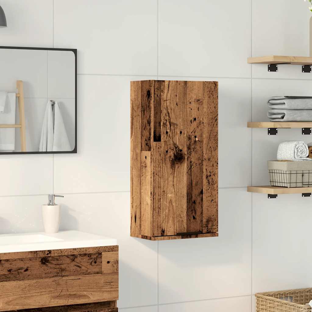 vidaXL Dulap de baie montat pe perete, lemn vechi, 32x20x67 cm