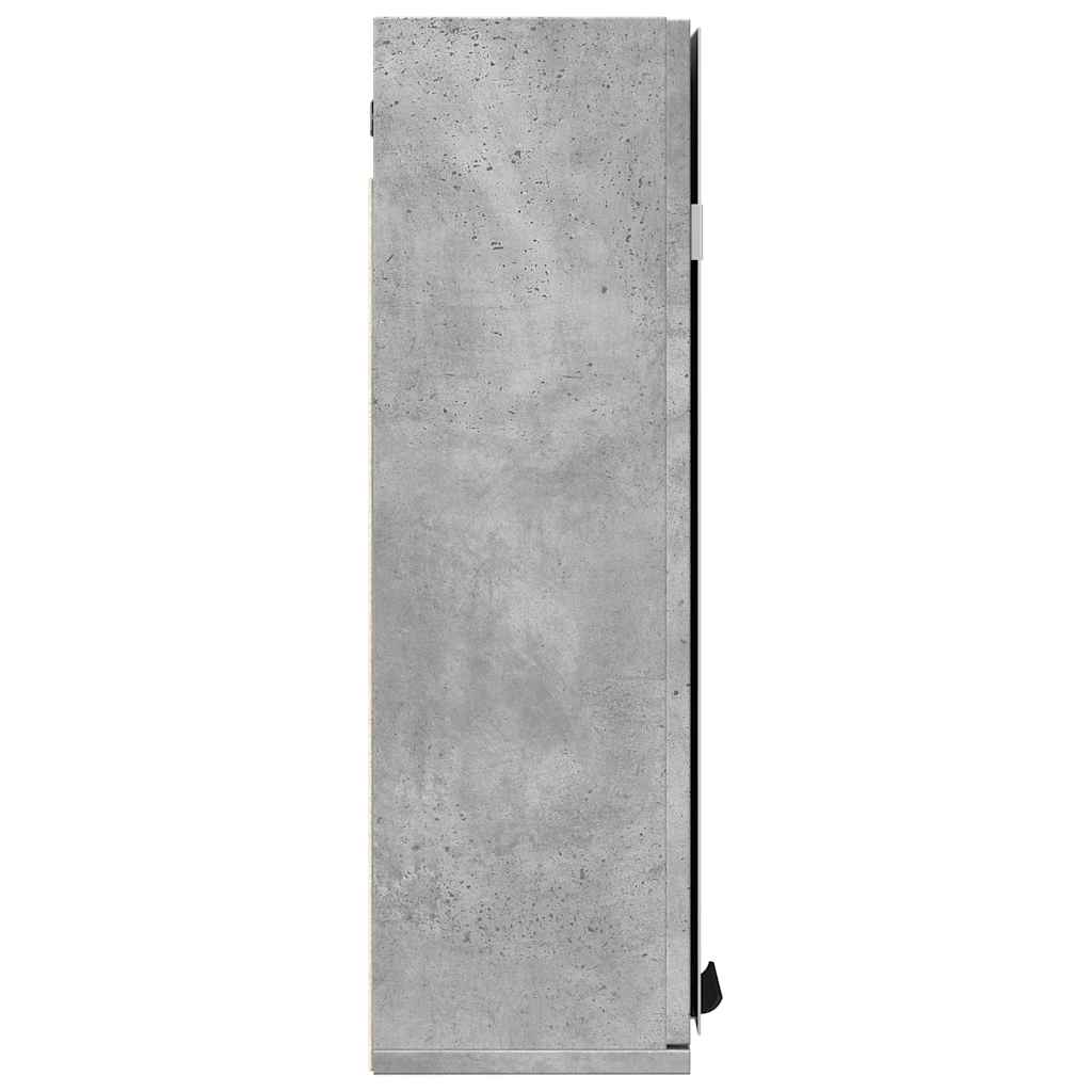 vidaXL Dulap de baie cu oglindă, gri beton, 64x20x66,5 cm, PAL vidaXL Dulap de baie cu oglindă, gri beton, 64x20x66,5 cm, PAL