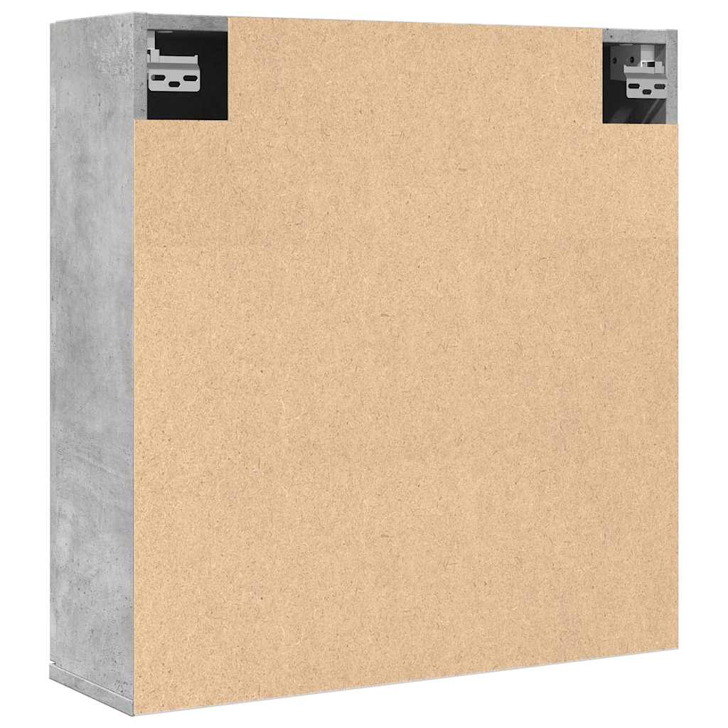 vidaXL Dulap de baie cu oglindă, gri beton, 64x20x66,5 cm, PAL vidaXL Dulap de baie cu oglindă, gri beton, 64x20x66,5 cm, PAL