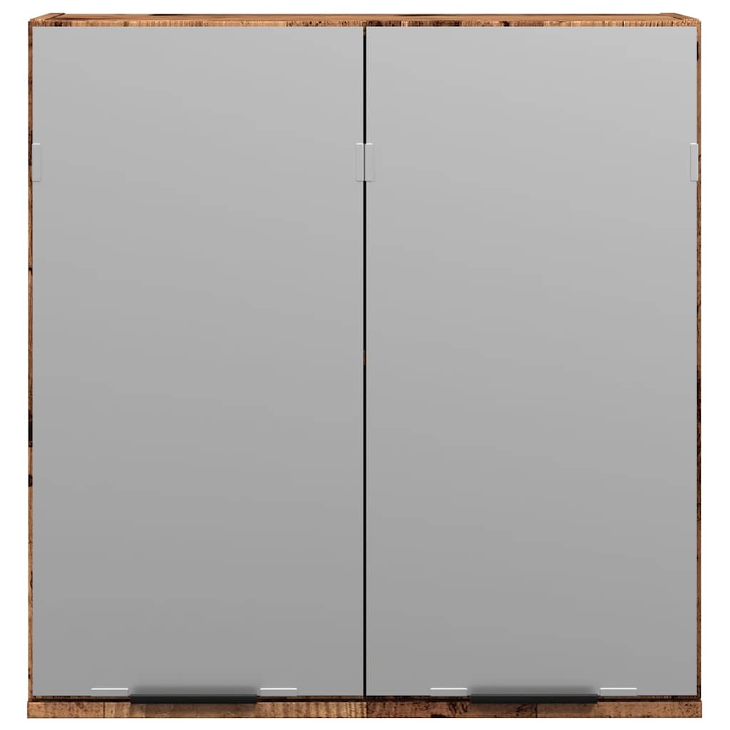 vidaXL Dulap cu oglindă de baie lemn vechi 64x20x66,5 cm lemn de lemn vidaXL Dulap cu oglindă de baie lemn vechi 64x20x66,5 cm lemn de lemn