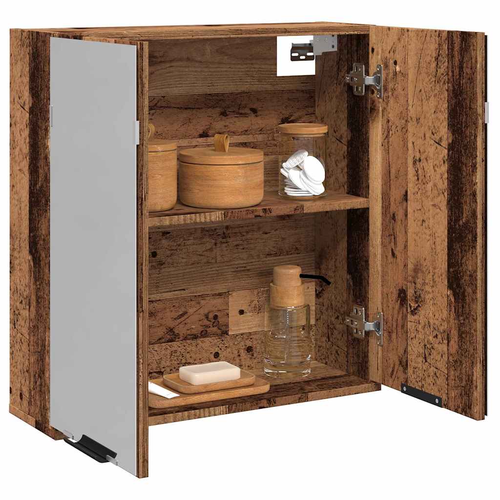 vidaXL Dulap cu oglindă de baie lemn vechi 64x20x66,5 cm lemn de lemn vidaXL Dulap cu oglindă de baie lemn vechi 64x20x66,5 cm lemn de lemn