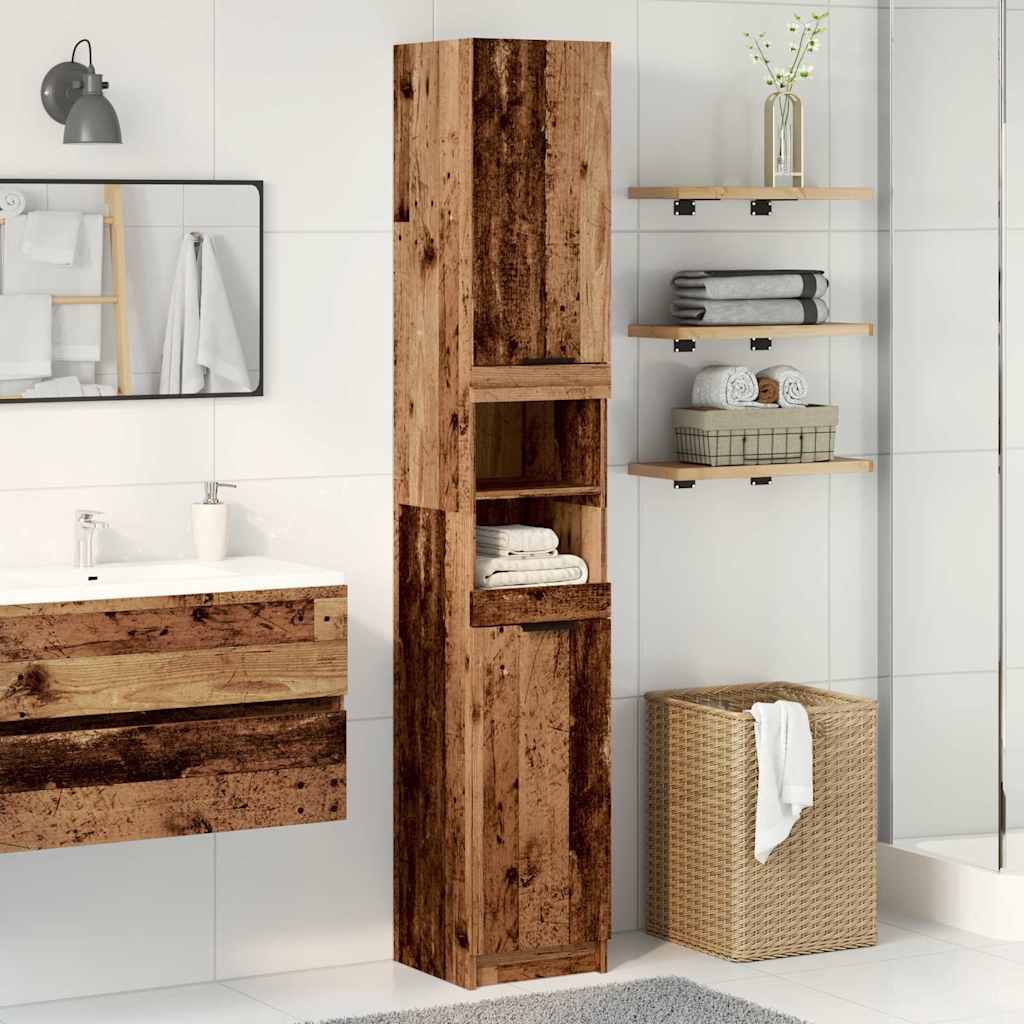 vidaXL Dulap de baie, lemn vechi, 32x34x188,5 cm, lemn prelucrat vidaXL Dulap de baie, lemn vechi, 32x34x188,5 cm, lemn prelucrat
