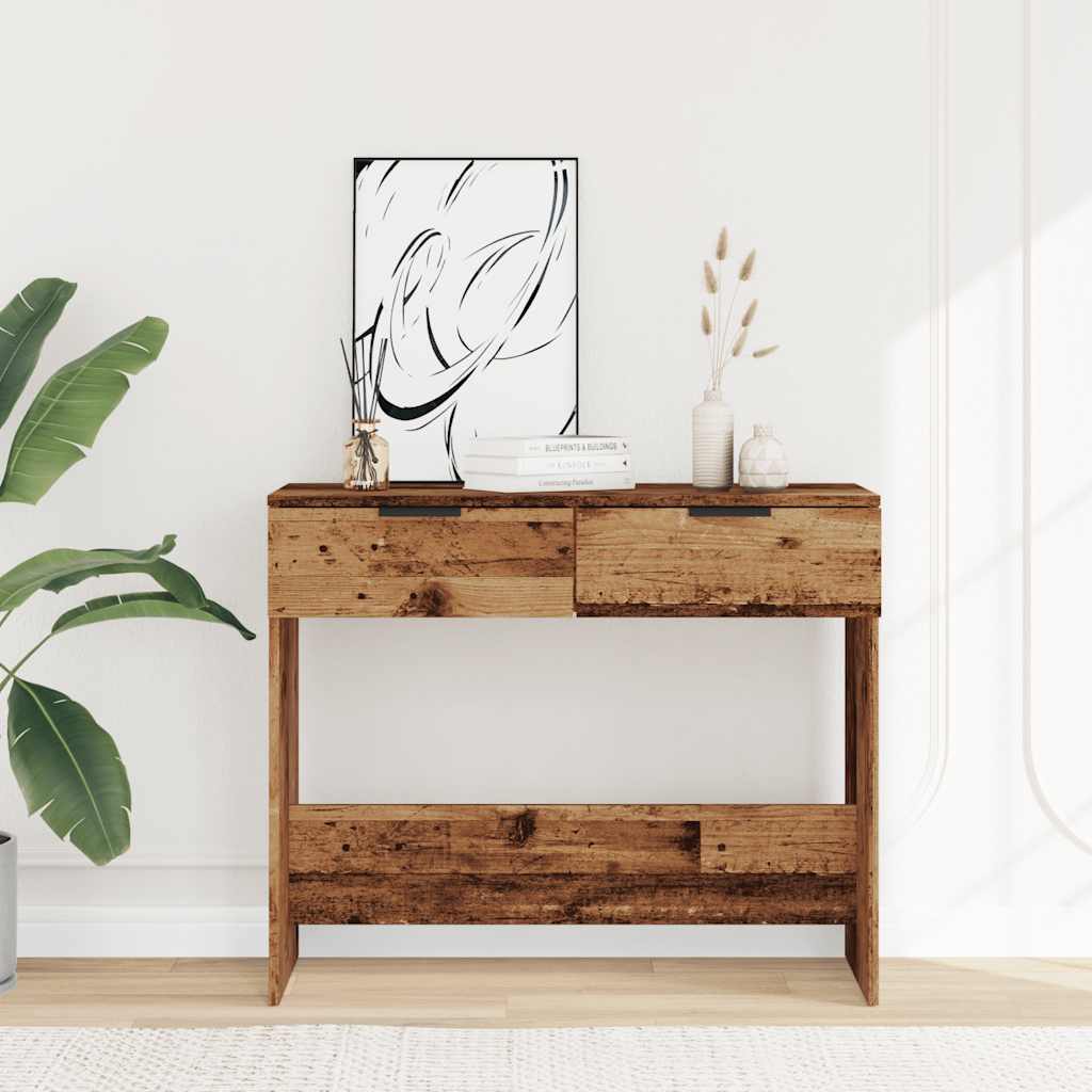 vidaXL Masă consolă, lemn vechi,90x36x75 cm, PAL