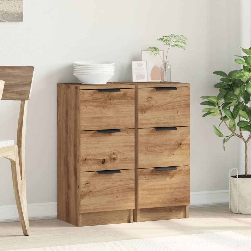 vidaXL Dulapuri, 2 buc., stejar artizanal, 30x30x70 cm, lemn compozit vidaXL Dulapuri, 2 buc., stejar artizanal, 30x30x70 cm, lemn compozit