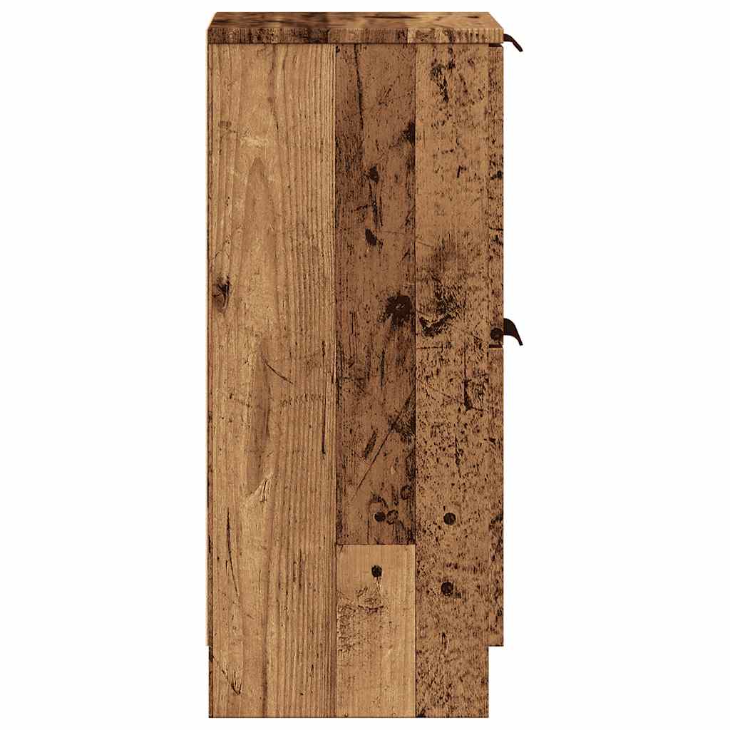vidaXL Dulapuri, 2 buc., lemn vechi, 30x30x70 cm, lemn prelucrat