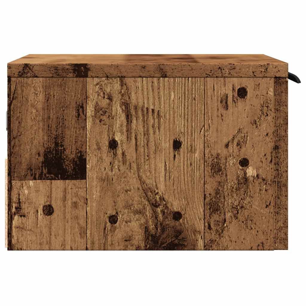 vidaXL Noptiere de perete, 2 buc., lemn vechi, 34x30x20 cm