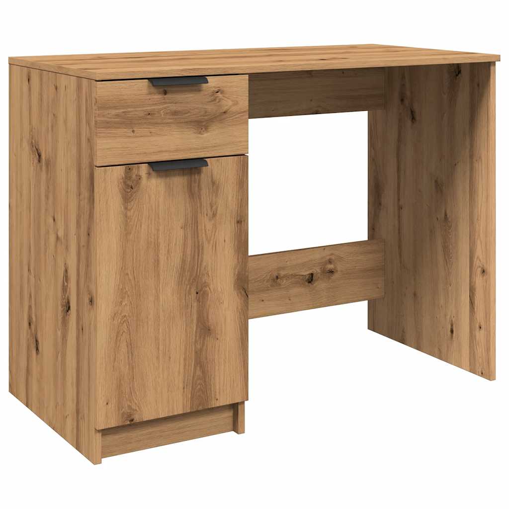 vidaXL Birou, stejar artizanal, 100x50x75 cm, lemn prelucrat