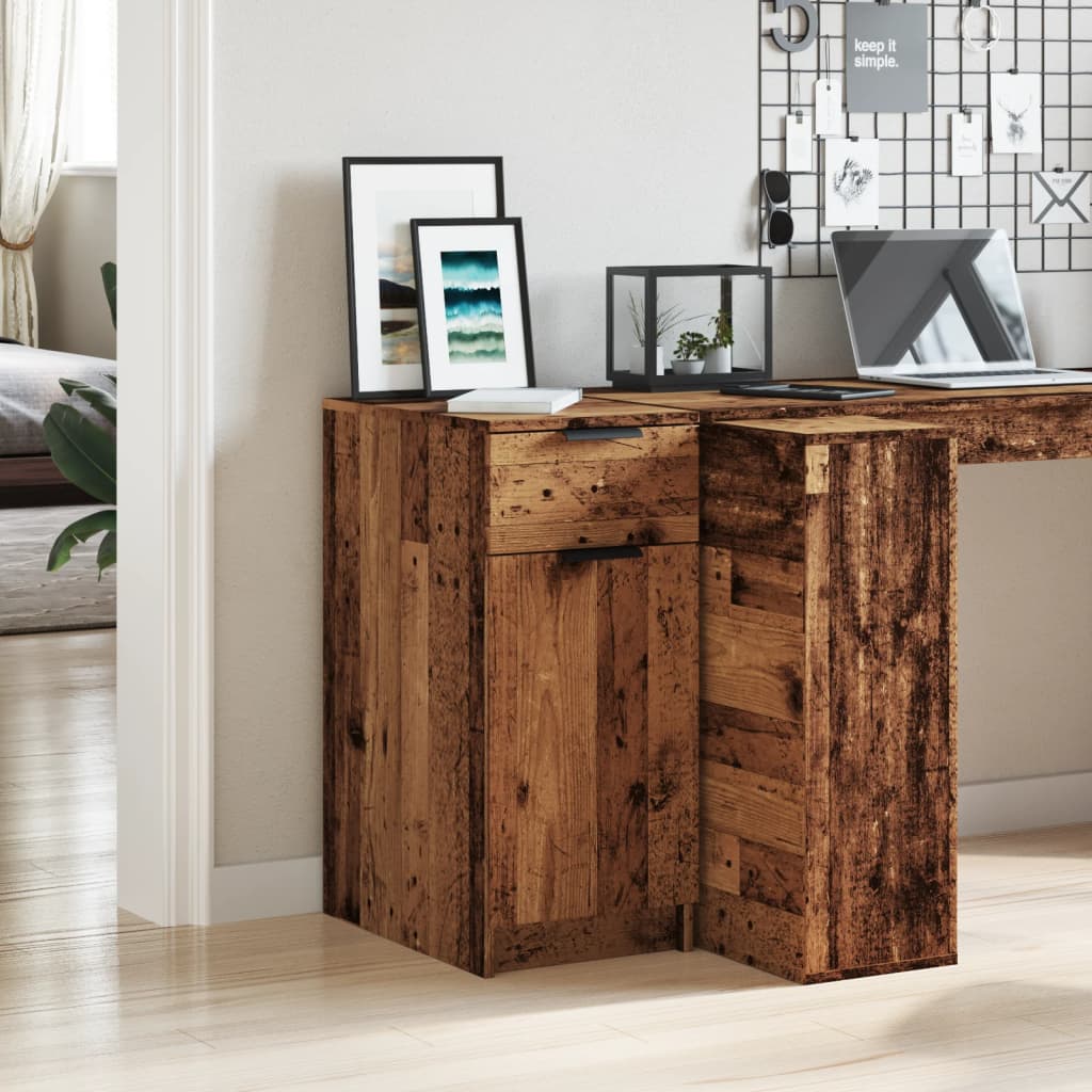 vidaXL Dulap de birou, lemn învechit, 33x50x75 cm, lemn prelucrat