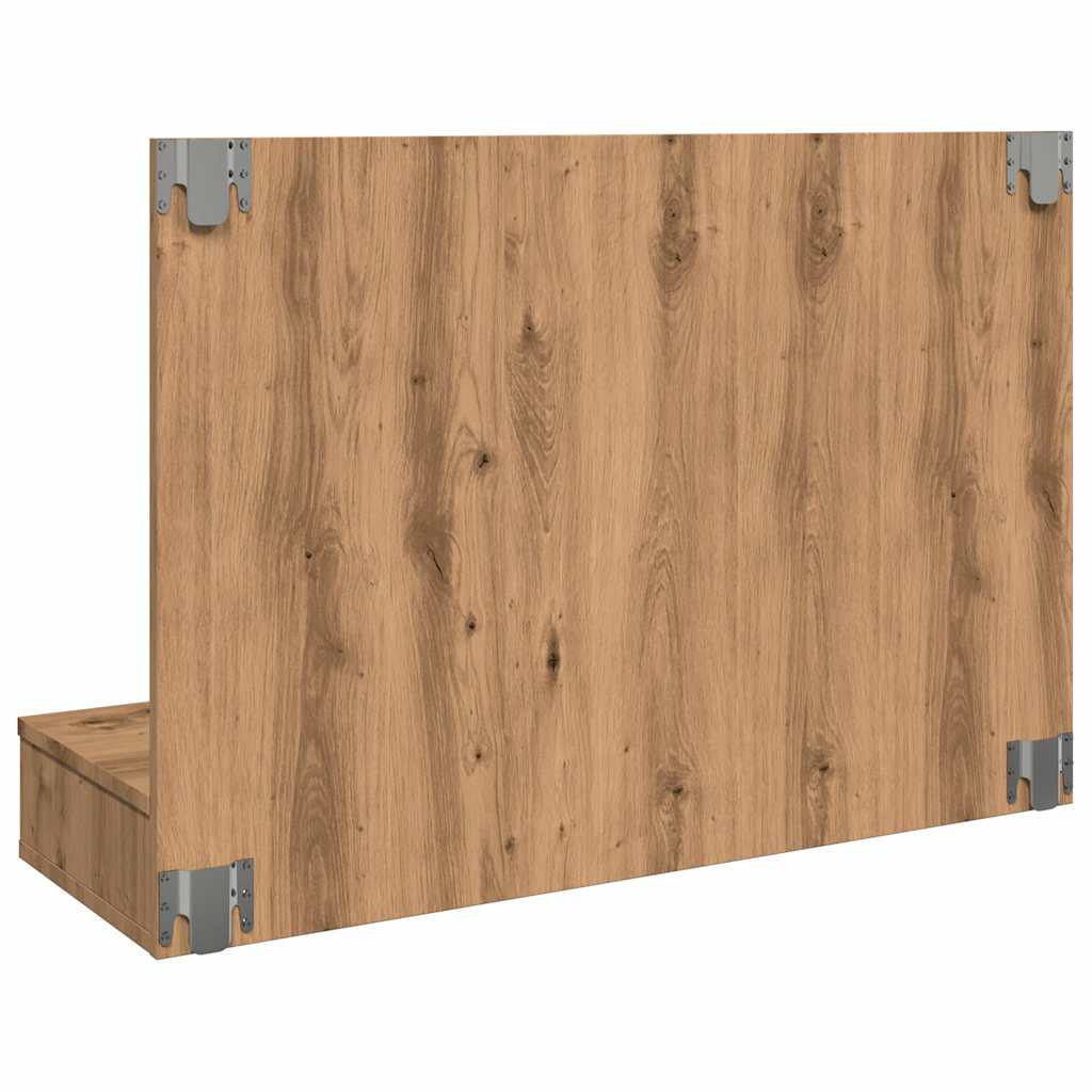 vidaXL Dulap cu oglindă și LED, Artisan Stejar, 90x31,5x62 cm vidaXL Dulap cu oglindă și LED, Artisan Stejar, 90x31,5x62 cm