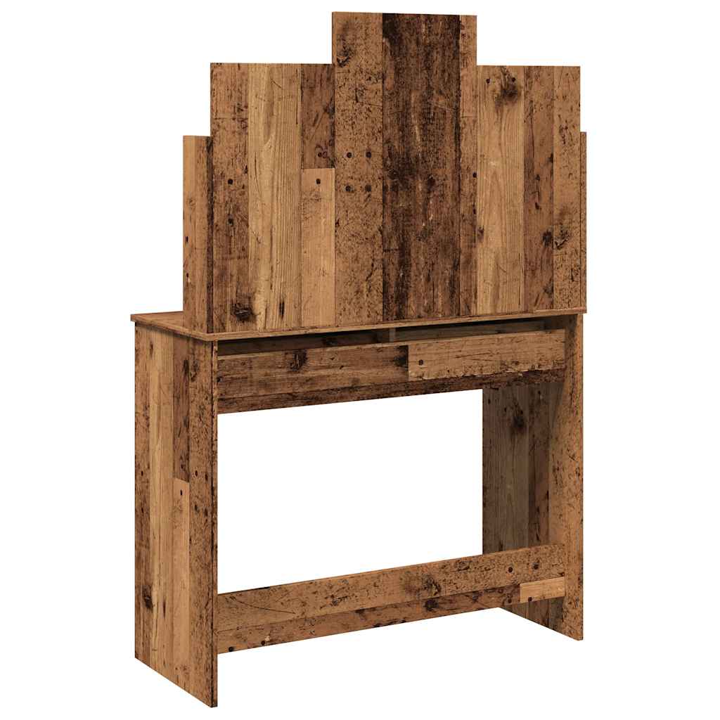 vidaXL Masa de toaleta cu oglinda lemn vechi 96x39x142 cm vidaXL Masa de toaleta cu oglinda lemn vechi 96x39x142 cm
