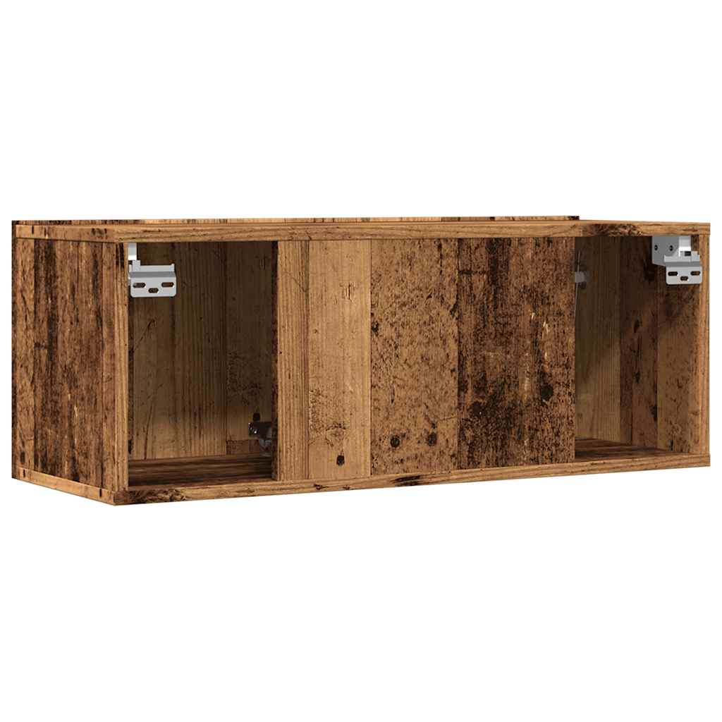 vidaXL Comodă TV de perete, 2 buc. lemn vechi, 80x30x30 cm