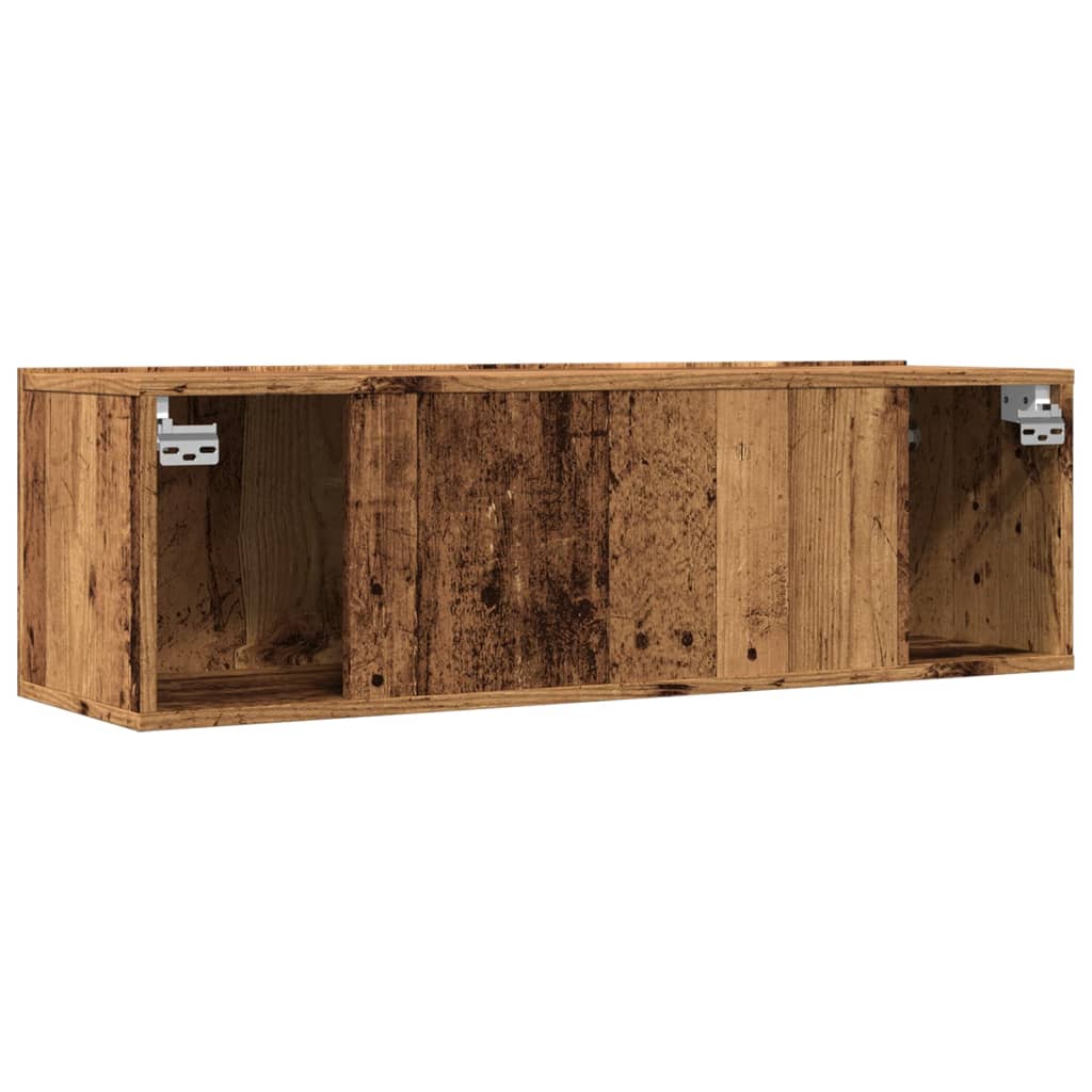 vidaXL Comodă TV de perete, 2 buc. lemn vechi, 100x30x30 cm