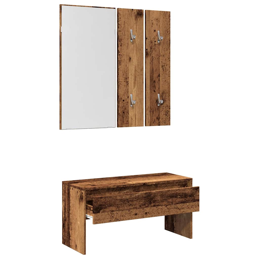 vidaXL Set de mobilier pentru hol Lemn vechi din lemn prelucrat