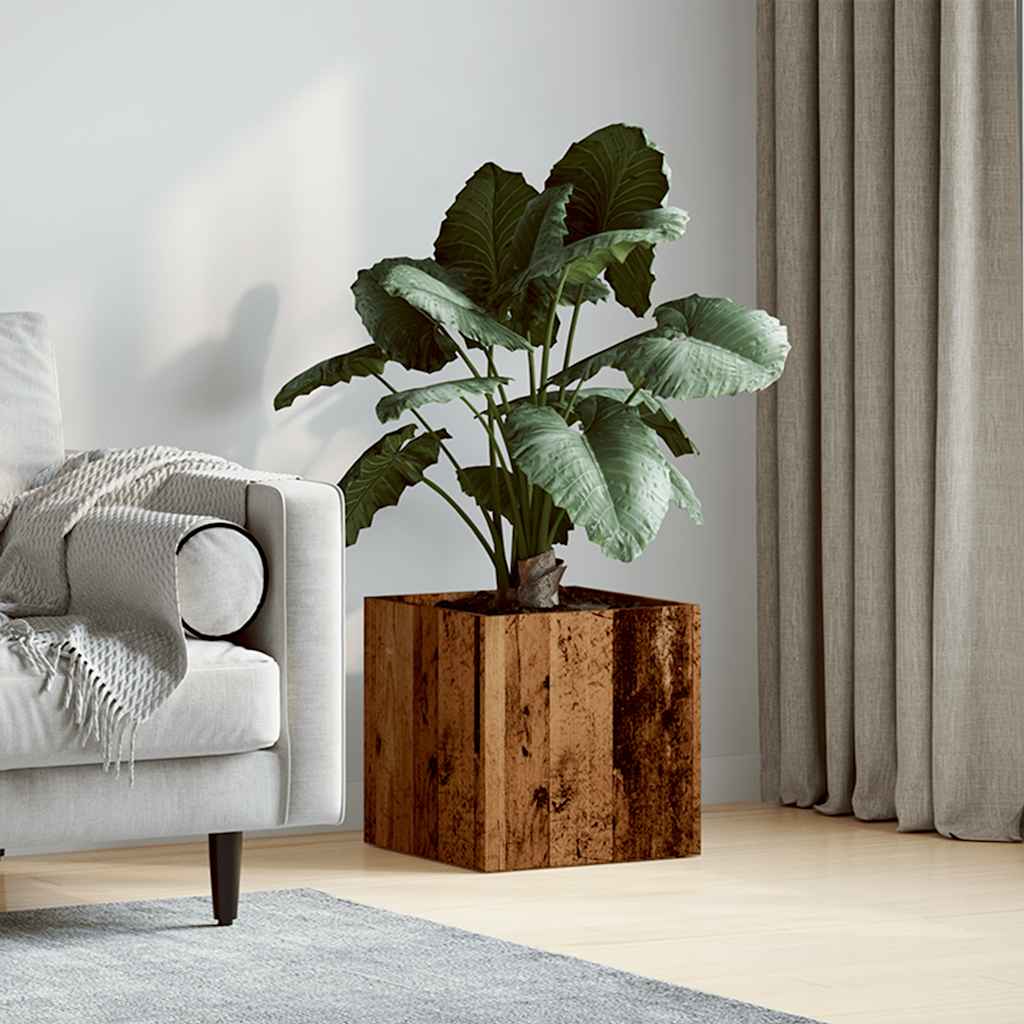 vidaXL Cutie de jardiniera din lemn vechi 40x40x40 cm lemn prelucrat