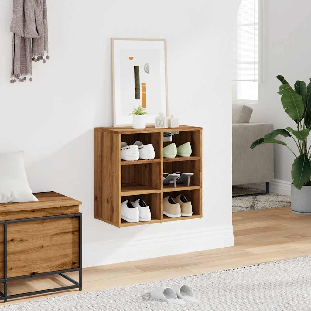 vidaXL Dulap Pantofi Stejar Artizanal 52x30x50 cm vidaXL Dulap Pantofi Stejar Artizanal 52x30x50 cm