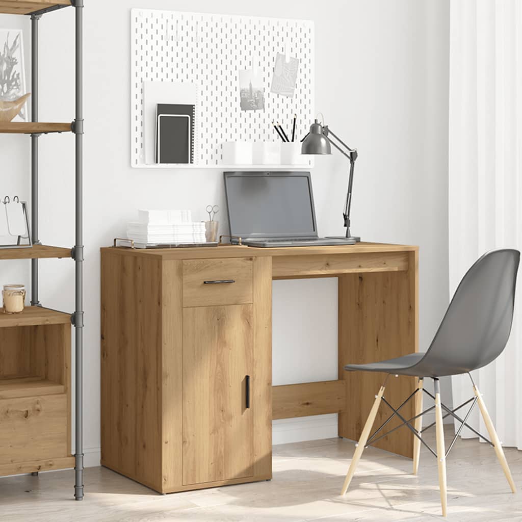 vidaXL Birou, stejar artizanal, 100x49x75 cm, lemn prelucrat