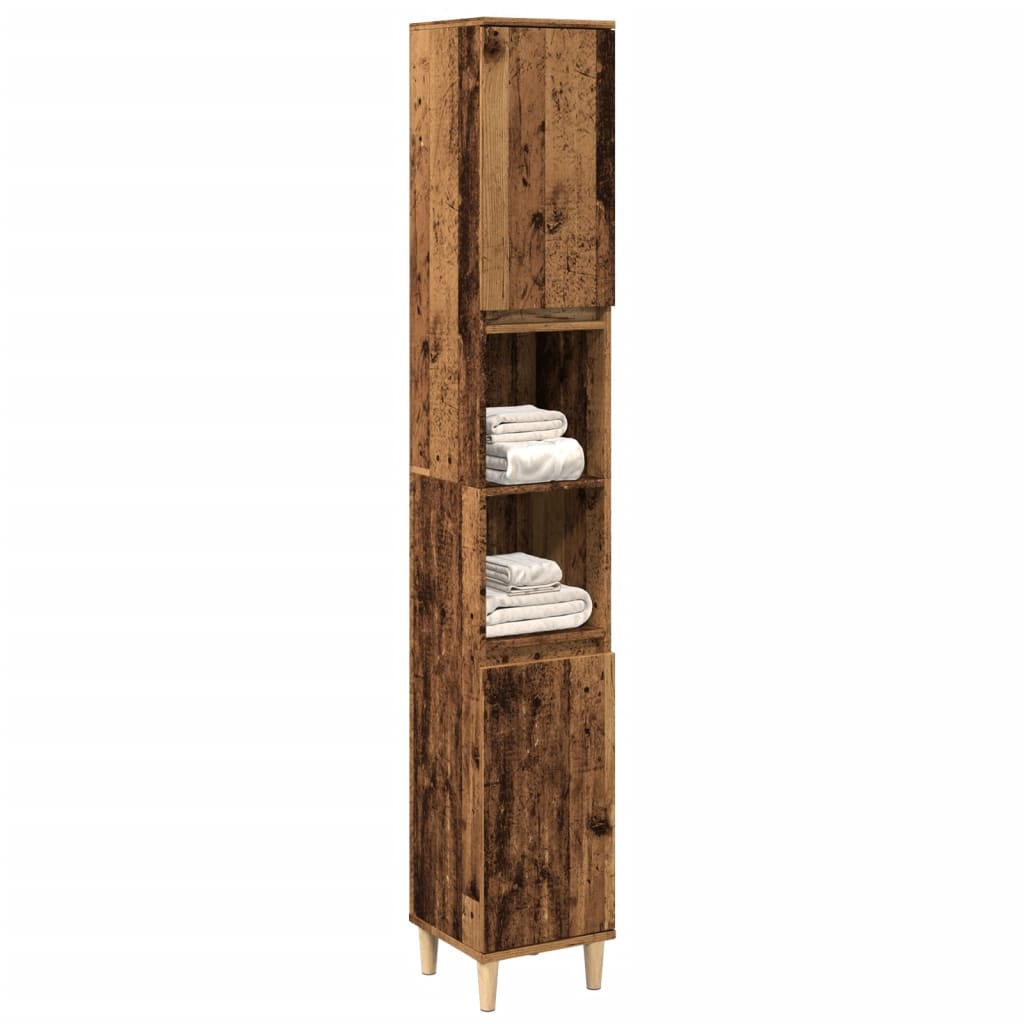 vidaXL Dulap de baie, lemn vechi, 30x30x190 cm, lemn prelucrat vidaXL Dulap de baie, lemn vechi, 30x30x190 cm, lemn prelucrat