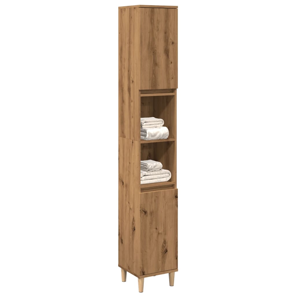 vidaXL Dulap de baie, stejar artizanal, 30x30x190 cm, lemn prelucrat vidaXL Dulap de baie, stejar artizanal, 30x30x190 cm, lemn prelucrat