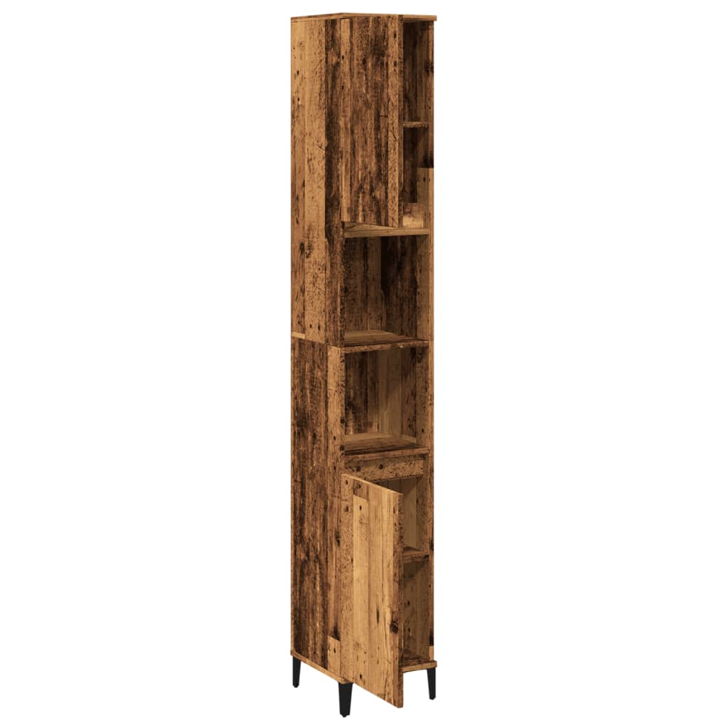 vidaXL Dulap de baie, lemn vechi, 30x30x190 cm, lemn prelucrat vidaXL Dulap de baie, lemn vechi, 30x30x190 cm, lemn prelucrat