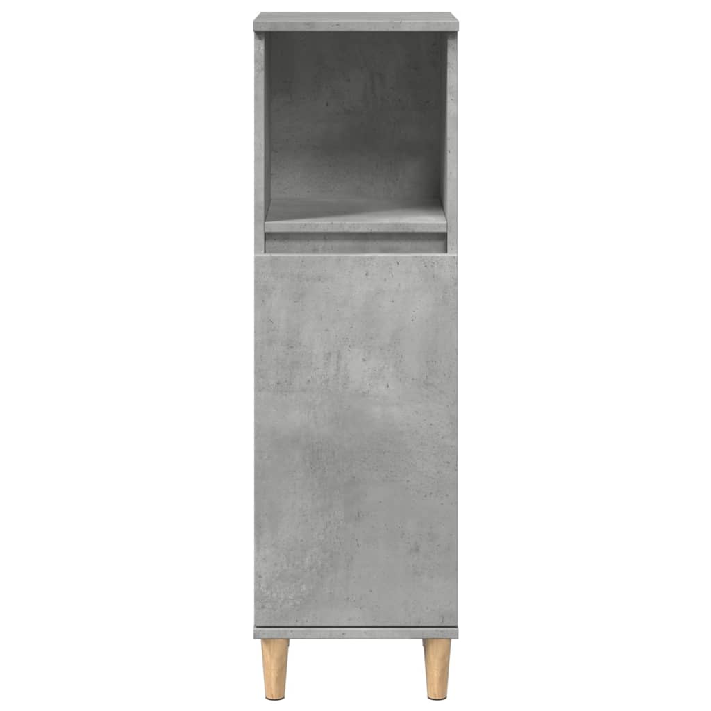 vidaXL Dulap de baie, gri beton, 30x30x100 cm, lemn prelucrat