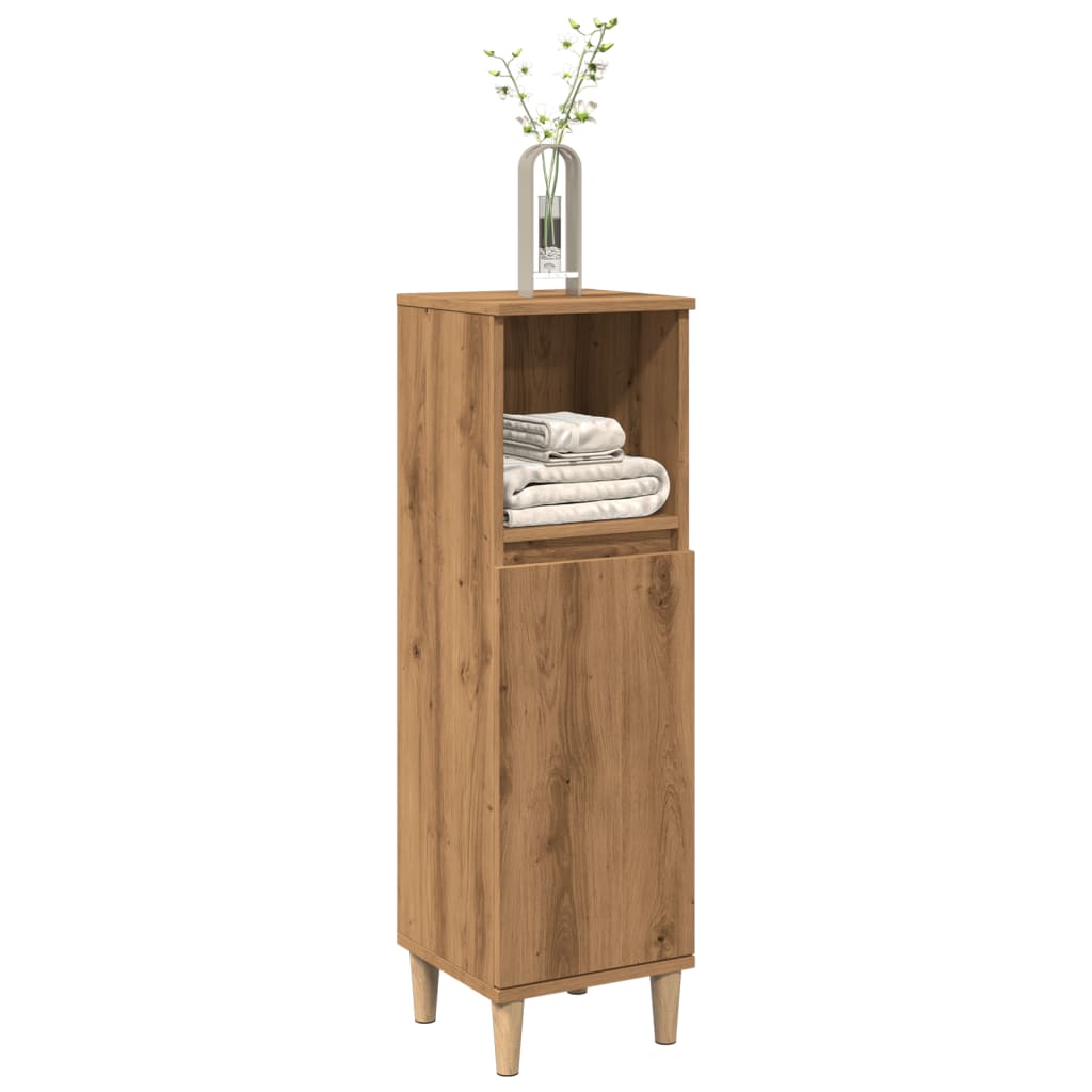 vidaXL Dulap de baie, stejar artizanal, 30x30x100 cm, lemn prelucrat vidaXL Dulap de baie, stejar artizanal, 30x30x100 cm, lemn prelucrat