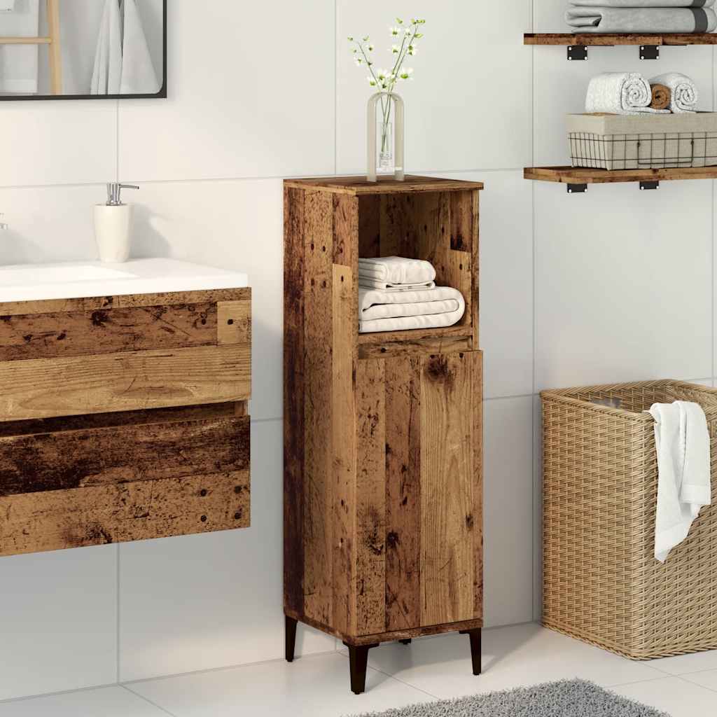 vidaXL Dulap de baie, lemn vechi, 30x30x100 cm, lemn prelucrat vidaXL Dulap de baie, lemn vechi, 30x30x100 cm, lemn prelucrat