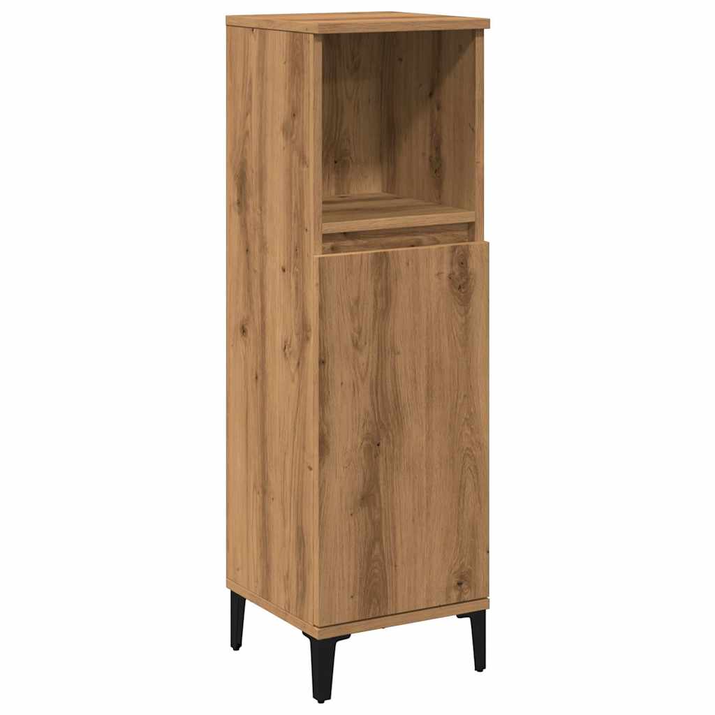 vidaXL Dulap de baie, stejar artizanal, 30x30x100 cm, lemn prelucrat vidaXL Dulap de baie, stejar artizanal, 30x30x100 cm, lemn prelucrat