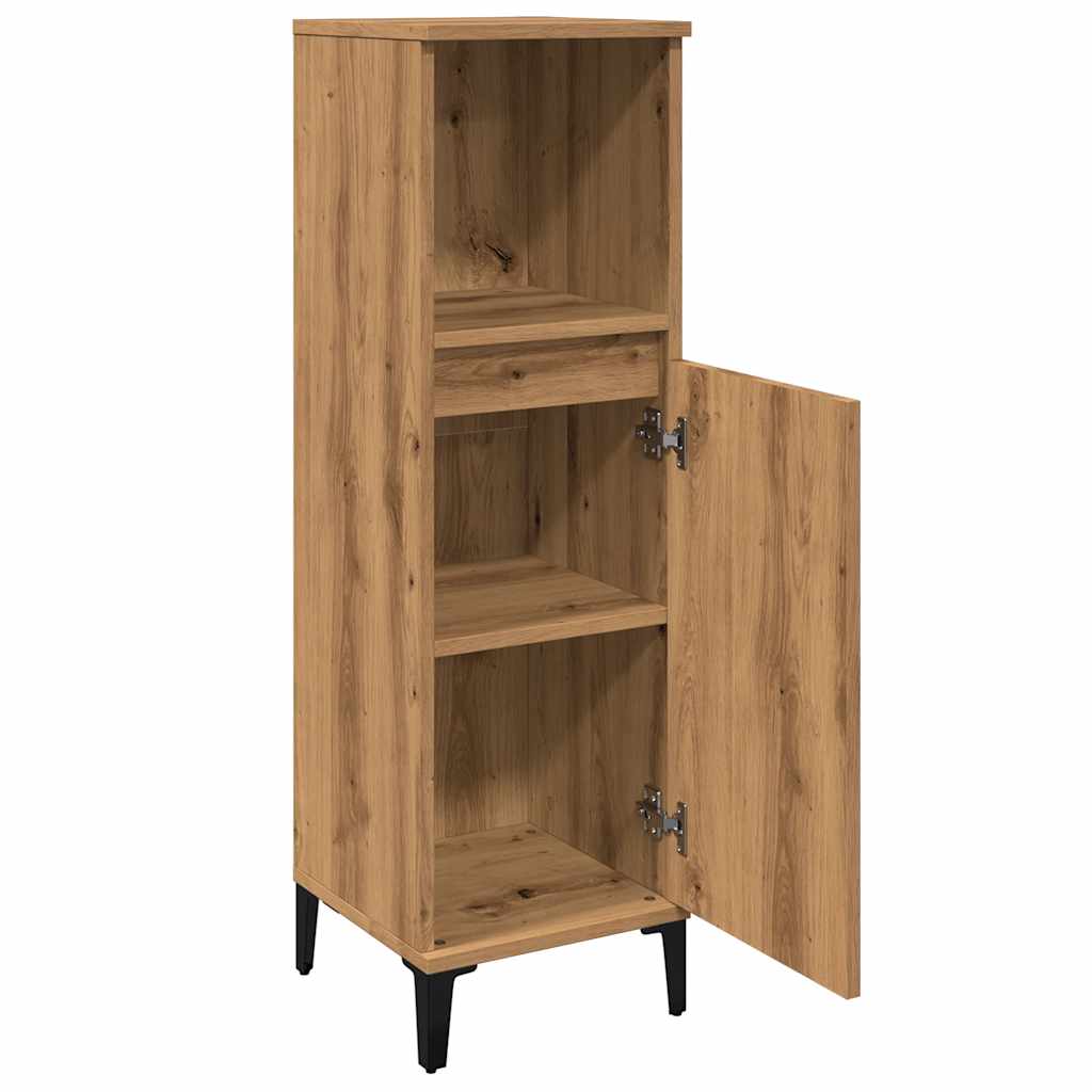 vidaXL Dulap de baie, stejar artizanal, 30x30x100 cm, lemn prelucrat vidaXL Dulap de baie, stejar artizanal, 30x30x100 cm, lemn prelucrat