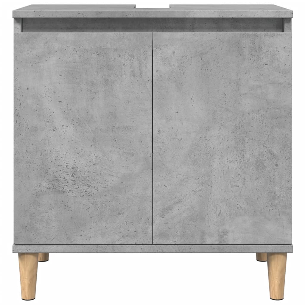 vidaXL Dulap de chiuvetă, gri beton, 58x33x60 cm, lemn prelucrat vidaXL Dulap de chiuvetă, gri beton, 58x33x60 cm, lemn prelucrat