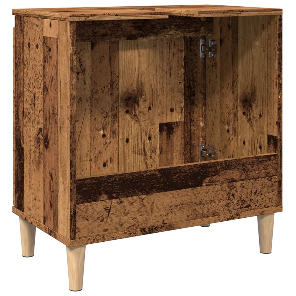 vidaXL Dulap de chiuvetă, lemn vechi, 58x33x60 cm, lemn prelucrat vidaXL Dulap de chiuvetă, lemn vechi, 58x33x60 cm, lemn prelucrat