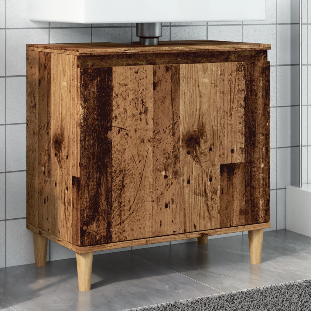 vidaXL Dulap de chiuvetă, lemn vechi, 58x33x60 cm, lemn prelucrat vidaXL Dulap de chiuvetă, lemn vechi, 58x33x60 cm, lemn prelucrat