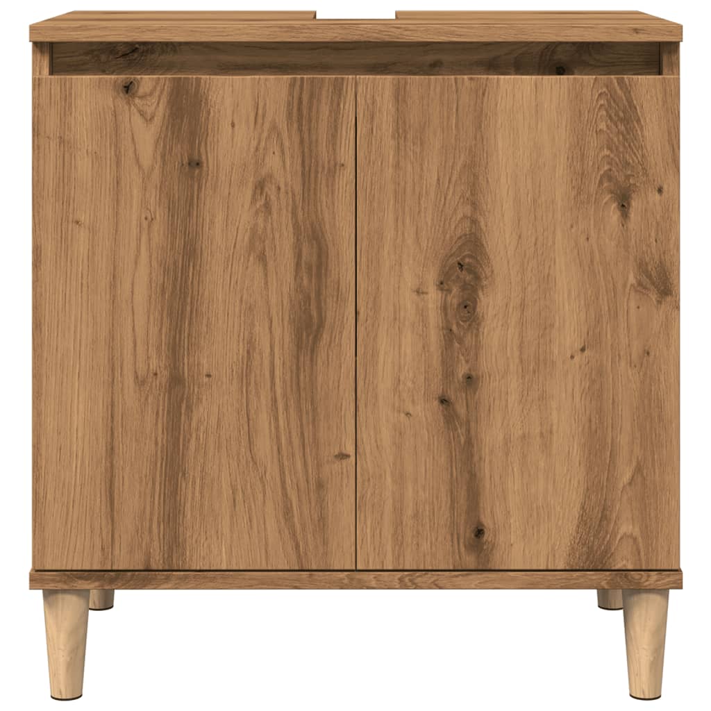vidaXL Dulap de chiuvetă, stejar artizanal, 58x33x60 cm lemn prelucrat vidaXL Dulap de chiuvetă, stejar artizanal, 58x33x60 cm lemn prelucrat