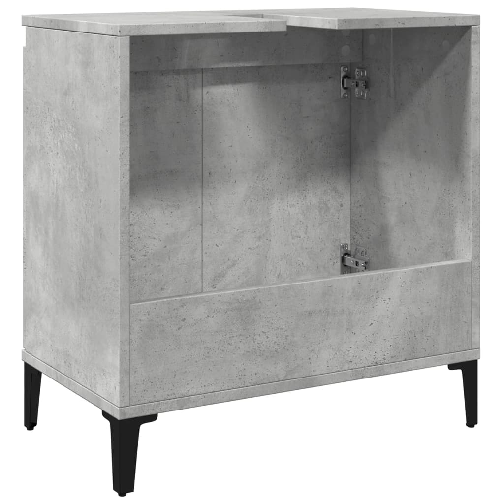 vidaXL Dulap de chiuvetă, gri beton, 58x33x60 cm, lemn prelucrat vidaXL Dulap de chiuvetă, gri beton, 58x33x60 cm, lemn prelucrat