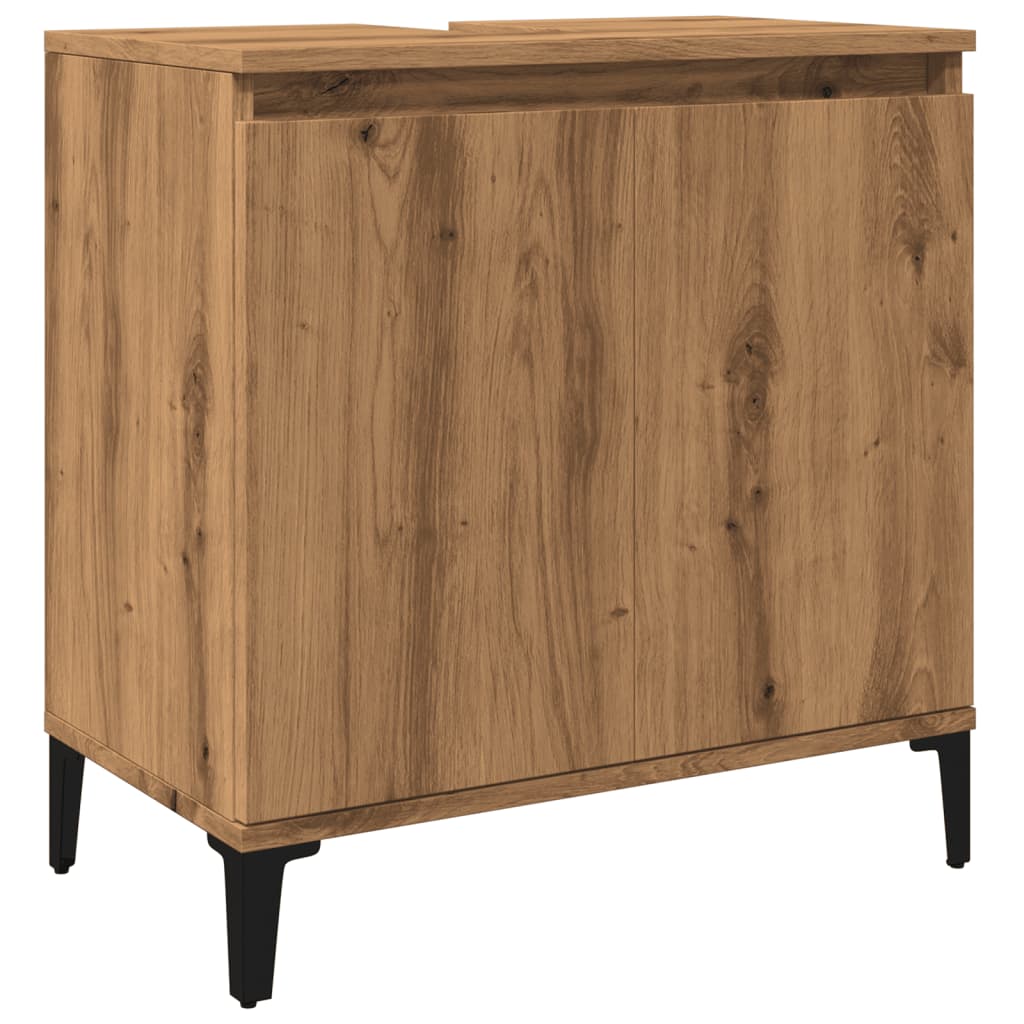 vidaXL Dulap de chiuvetă, stejar artizanal, 58x33x60 cm lemn prelucrat vidaXL Dulap de chiuvetă, stejar artizanal, 58x33x60 cm lemn prelucrat