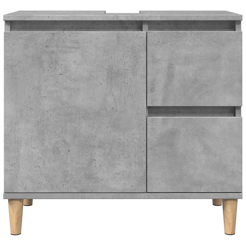 vidaXL Dulap de chiuvetă, gri beton, 65x33x60 cm, lemn prelucrat vidaXL Dulap de chiuvetă, gri beton, 65x33x60 cm, lemn prelucrat
