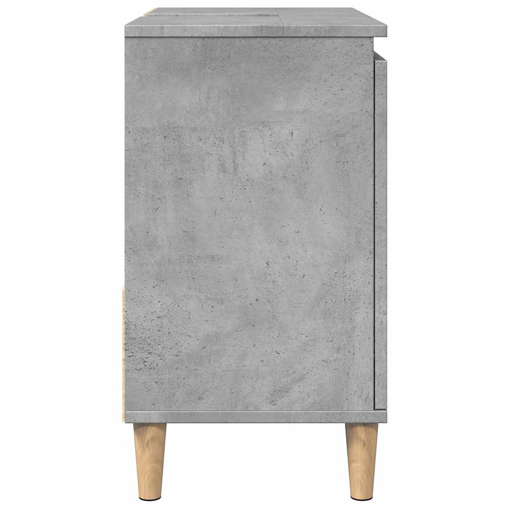 vidaXL Dulap de chiuvetă, gri beton, 65x33x60 cm, lemn prelucrat vidaXL Dulap de chiuvetă, gri beton, 65x33x60 cm, lemn prelucrat