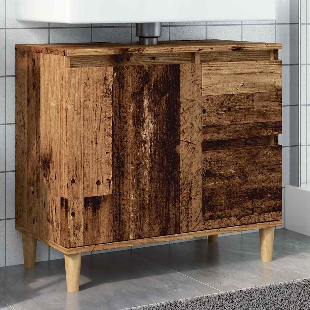 vidaXL Dulap de chiuvetă, lemn vechi, 65x33x60 cm, lemn prelucrat vidaXL Dulap de chiuvetă, lemn vechi, 65x33x60 cm, lemn prelucrat
