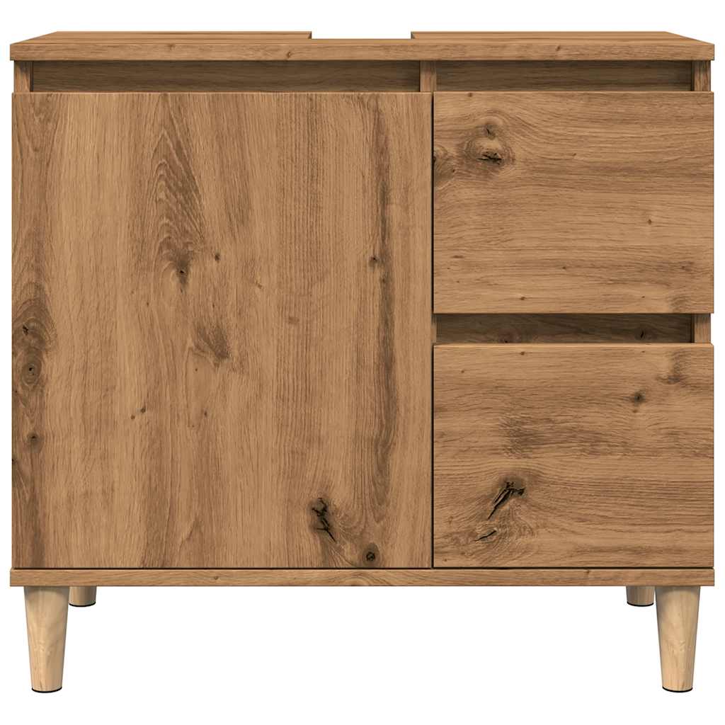 vidaXL Dulap de chiuvetă, stejar artizanal, 65x33x60 cm lemn prelucrat vidaXL Dulap de chiuvetă, stejar artizanal, 65x33x60 cm lemn prelucrat