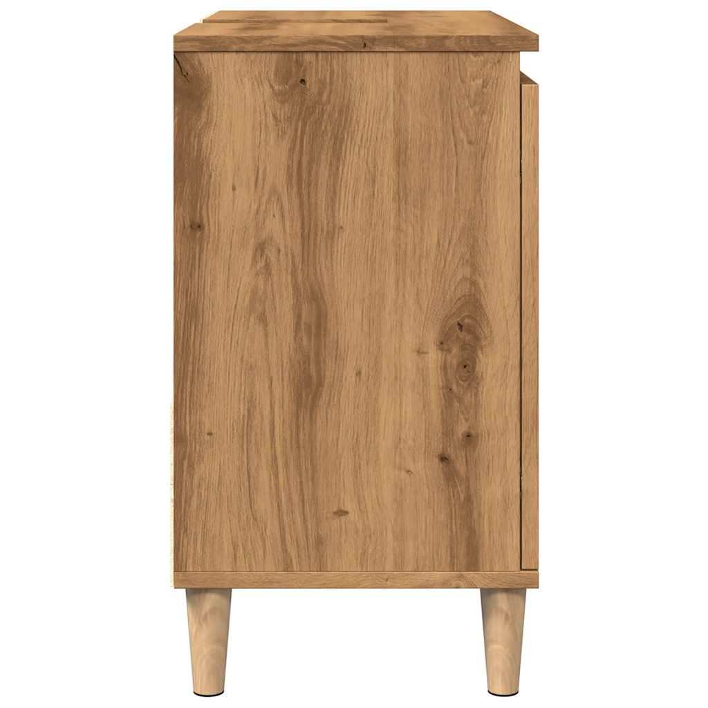 vidaXL Dulap de chiuvetă, stejar artizanal, 65x33x60 cm lemn prelucrat vidaXL Dulap de chiuvetă, stejar artizanal, 65x33x60 cm lemn prelucrat