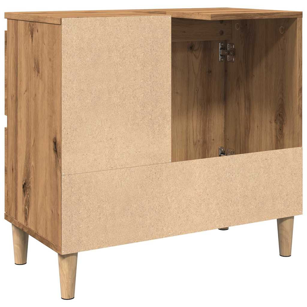vidaXL Dulap de chiuvetă, stejar artizanal, 65x33x60 cm lemn prelucrat vidaXL Dulap de chiuvetă, stejar artizanal, 65x33x60 cm lemn prelucrat