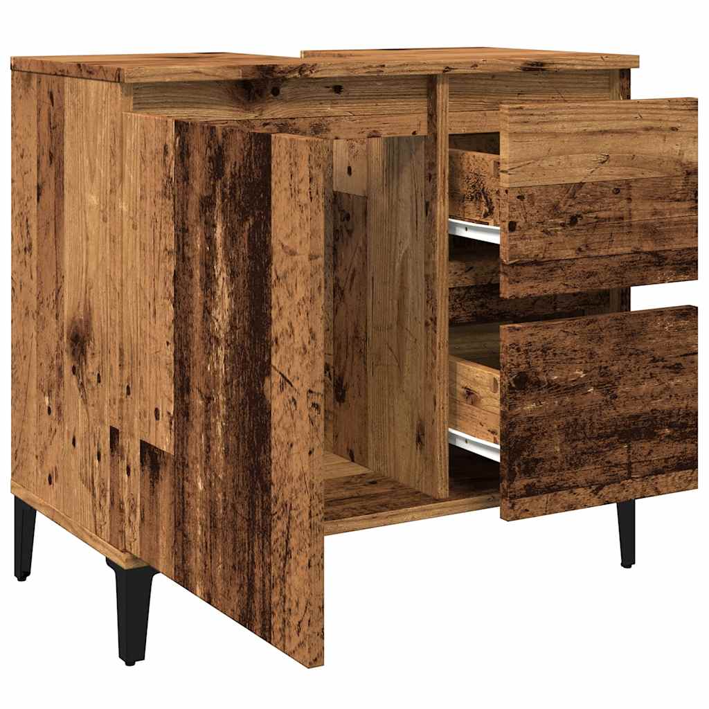 vidaXL Dulap de chiuvetă, lemn vechi, 65x33x60 cm, lemn prelucrat vidaXL Dulap de chiuvetă, lemn vechi, 65x33x60 cm, lemn prelucrat