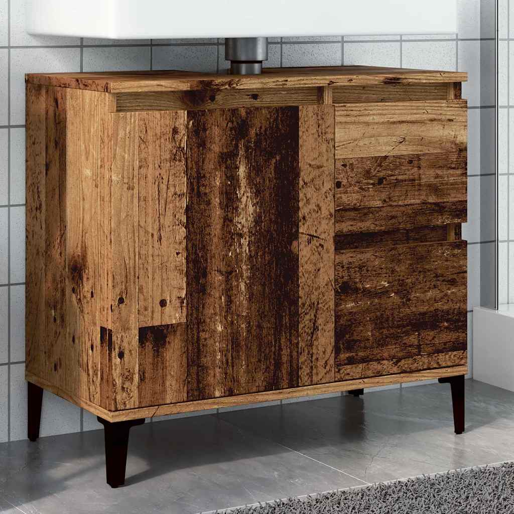 vidaXL Dulap de chiuvetă, lemn vechi, 65x33x60 cm, lemn prelucrat vidaXL Dulap de chiuvetă, lemn vechi, 65x33x60 cm, lemn prelucrat