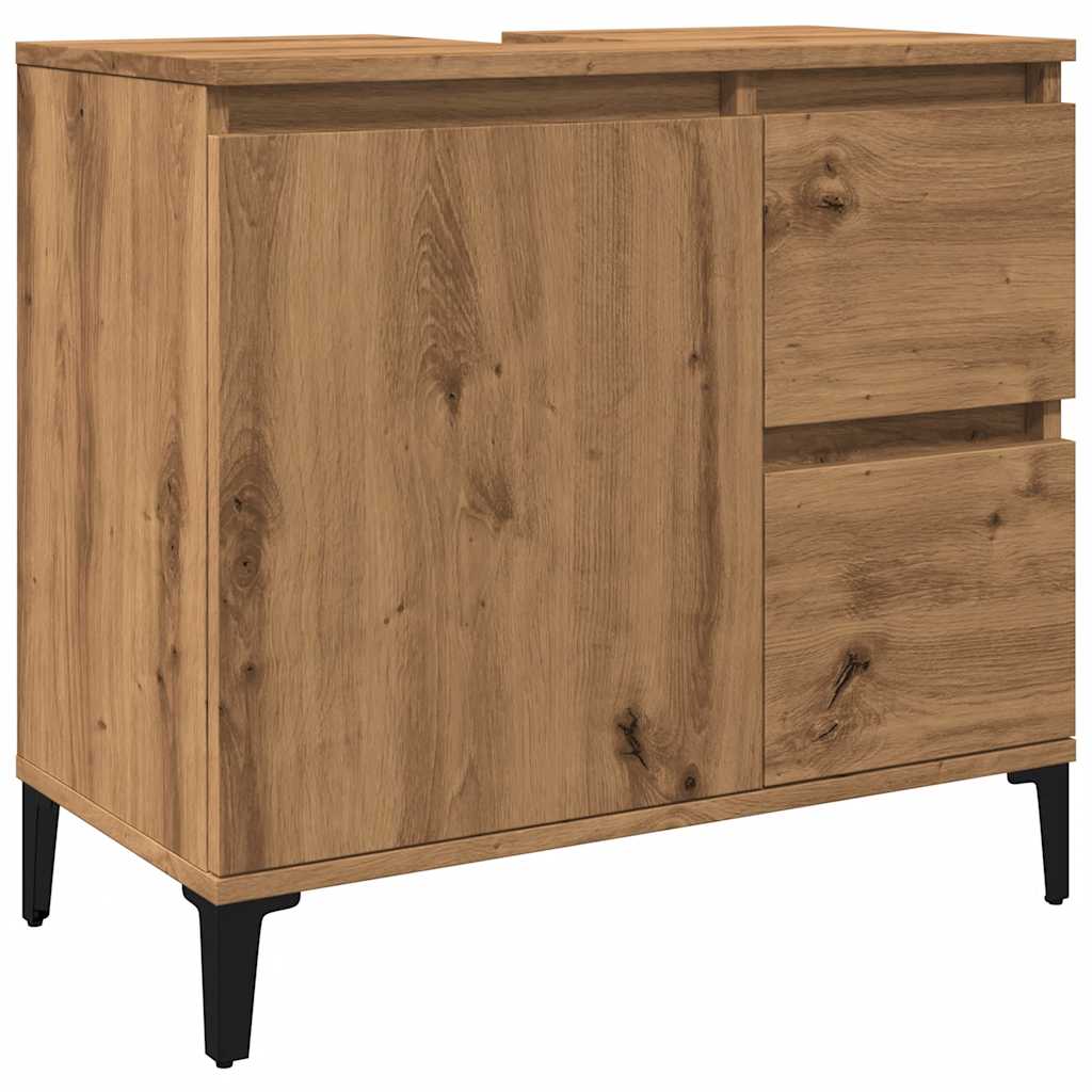 vidaXL Dulap de chiuvetă, stejar artizanal, 65x33x60 cm lemn prelucrat vidaXL Dulap de chiuvetă, stejar artizanal, 65x33x60 cm lemn prelucrat