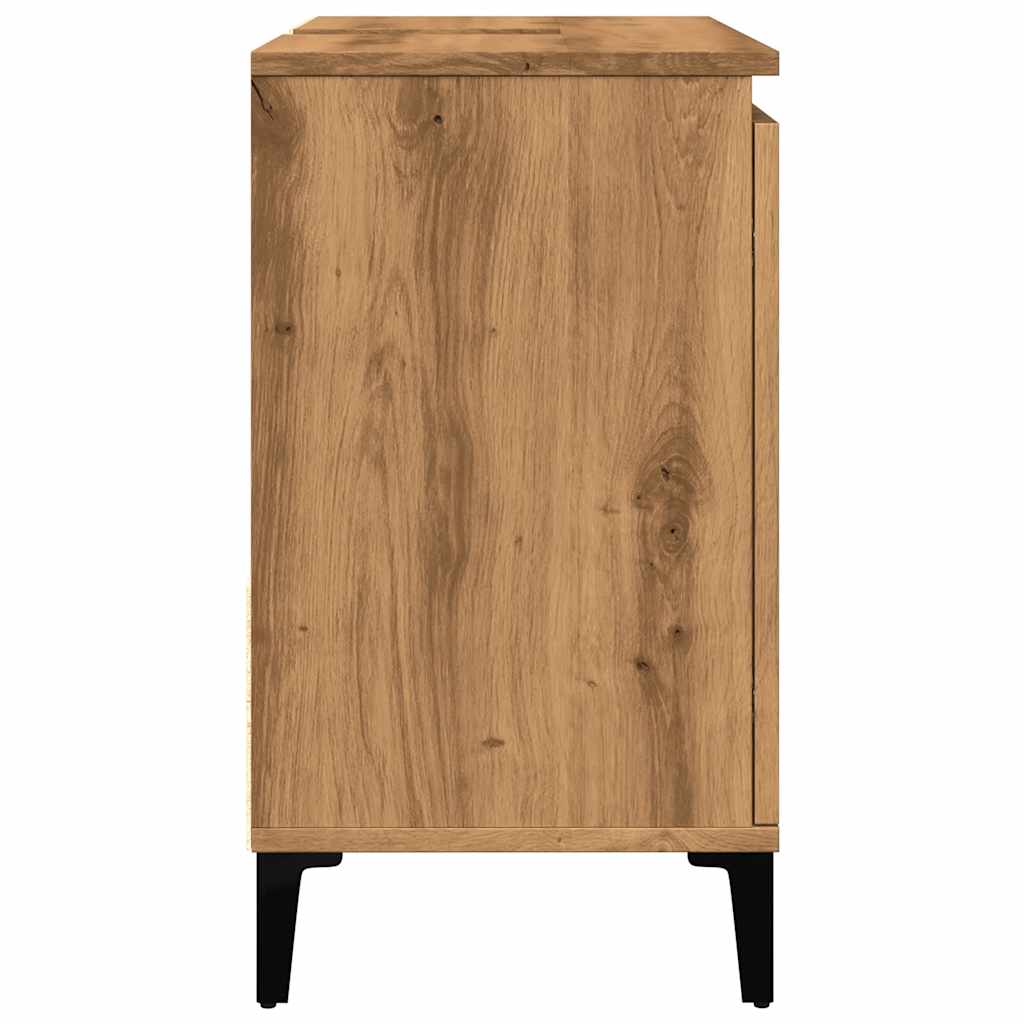 vidaXL Dulap de chiuvetă, stejar artizanal, 65x33x60 cm lemn prelucrat vidaXL Dulap de chiuvetă, stejar artizanal, 65x33x60 cm lemn prelucrat