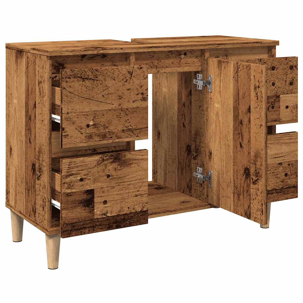 vidaXL Dulap de chiuvetă, lemn vechi, 80x33x60 cm, lemn prelucrat vidaXL Dulap de chiuvetă, lemn vechi, 80x33x60 cm, lemn prelucrat