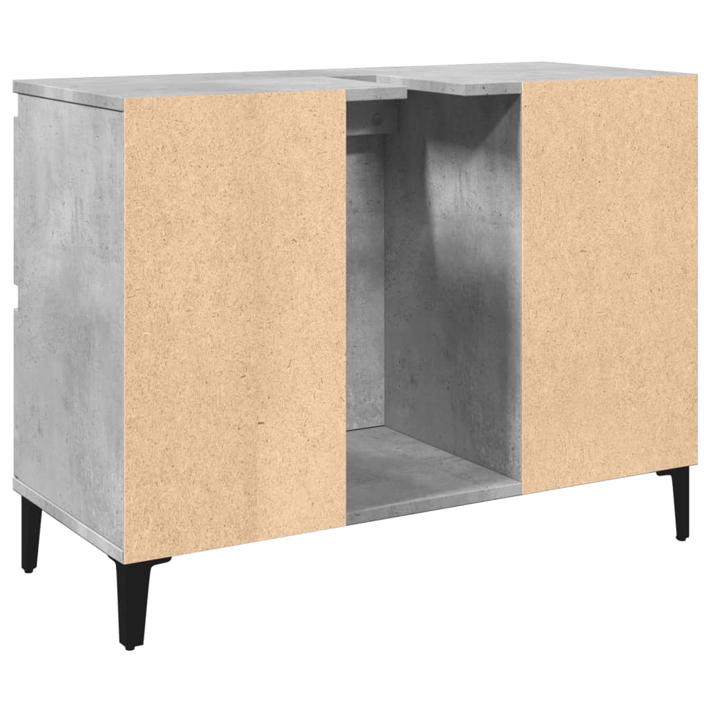 vidaXL Dulap de chiuvetă, gri beton, 80x33x60 cm, lemn prelucrat vidaXL Dulap de chiuvetă, gri beton, 80x33x60 cm, lemn prelucrat